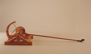 Ricostruzione modello del progetto di Leonardo da Vinci per una catapulta